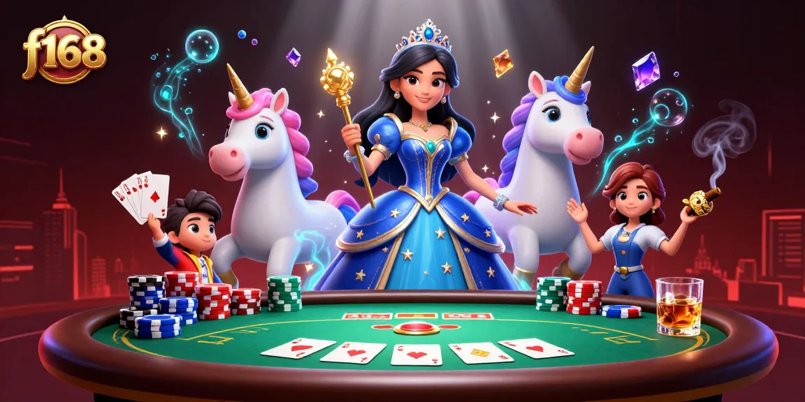 Experience the thrill of f168 with dynamic poker action surrounded by magical elements.