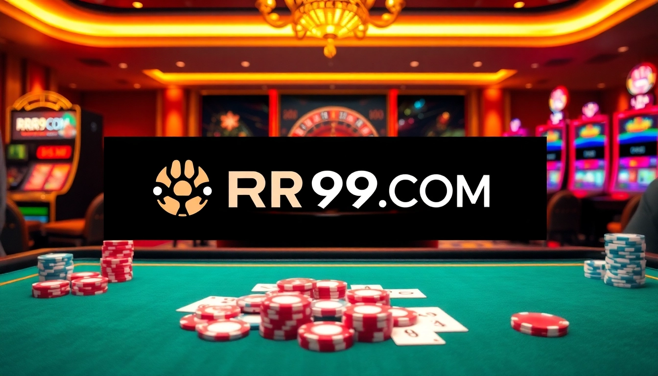 Experience thrilling gameplay at RR99 COM with vibrant casino elements and a luxurious atmosphere.