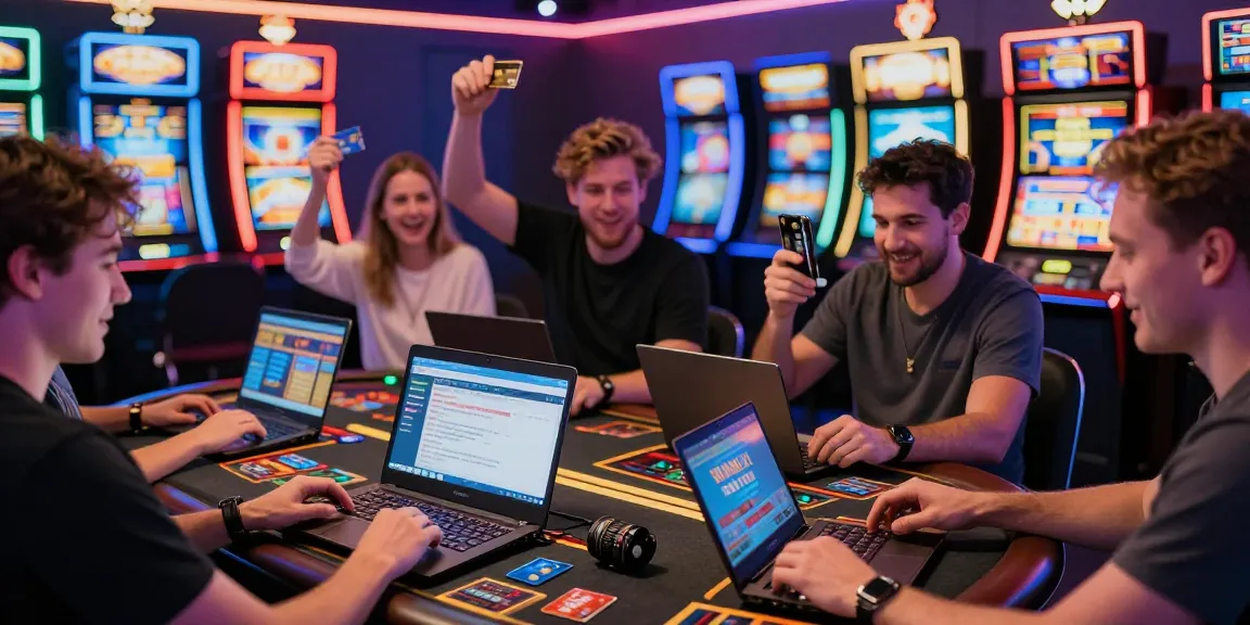 Exciting gaming scene showcasing credit card casinos at https://being-there.org.uk with players enjoying vibrant online casino atmosphere.