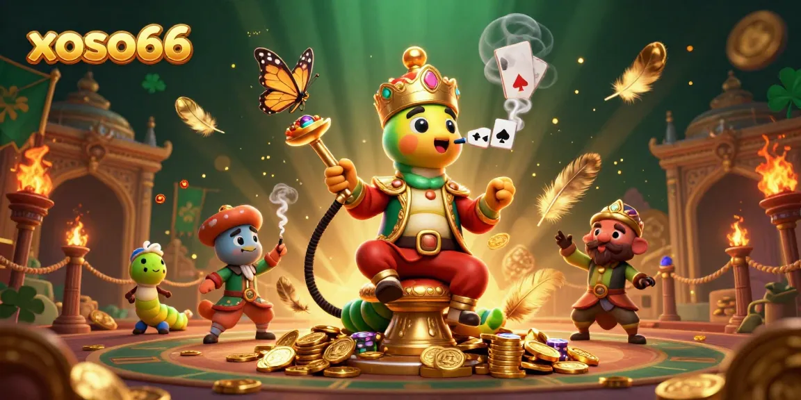 Spin fortunes with xoso66 in a vibrant 3D casino scene filled with games and excitement.