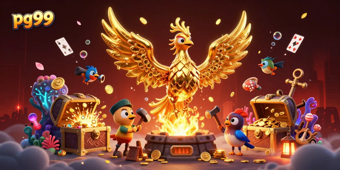 Experience thrilling wins at pg99 with golden phoenix emerging from treasures and exotic game elements.