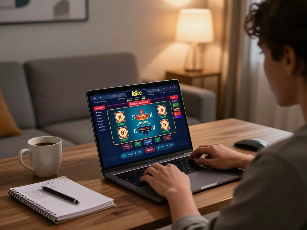 K8CC offering thrilling online gaming experience with diverse options at a home gaming setup