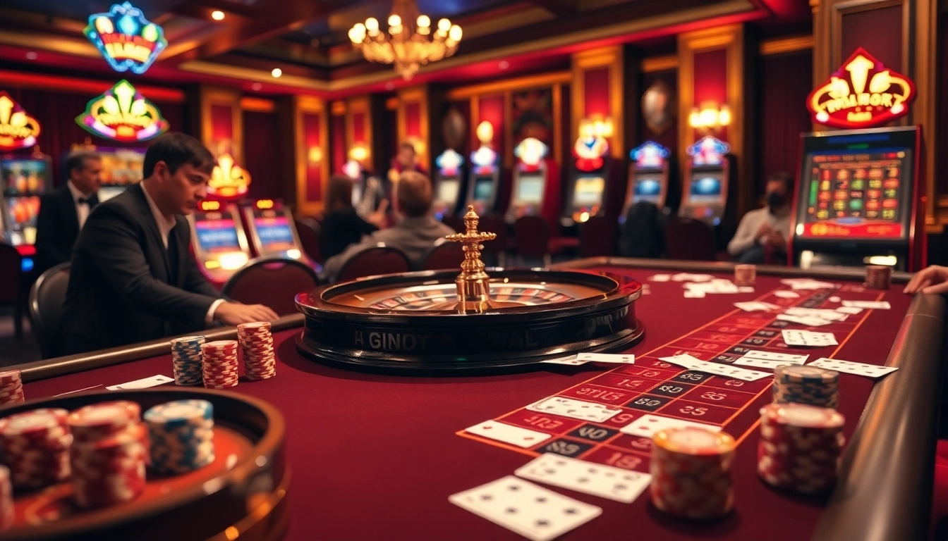 Players engaging in a thrilling game at the casino table themed around jl 55, showcasing poker chips and cards.
