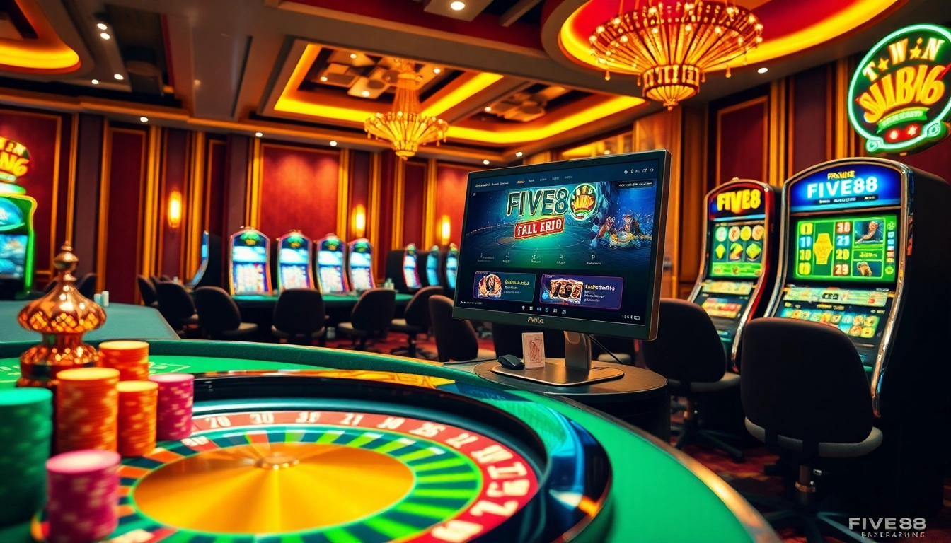 Experience exciting online gambling at https://five88.za.com/ with a vibrant casino atmosphere showcasing casino games.