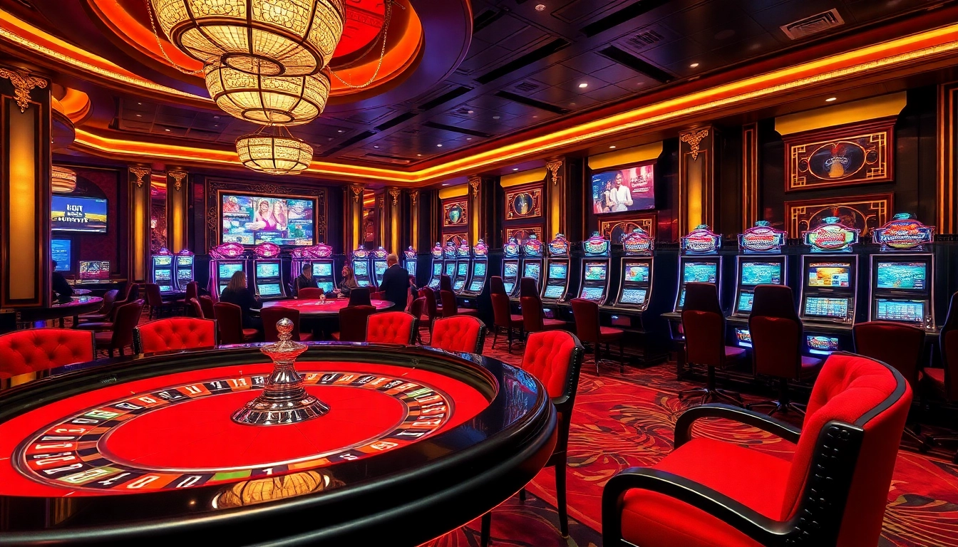 Experience the excitement of gambling at https://urr88.com/ with vibrant casino scenes of roulette, poker, and slot machines.